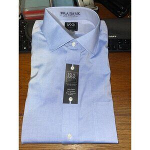 JOS A. BANK Traveler Men's Blue Button Up Shirt 16-32 NWT